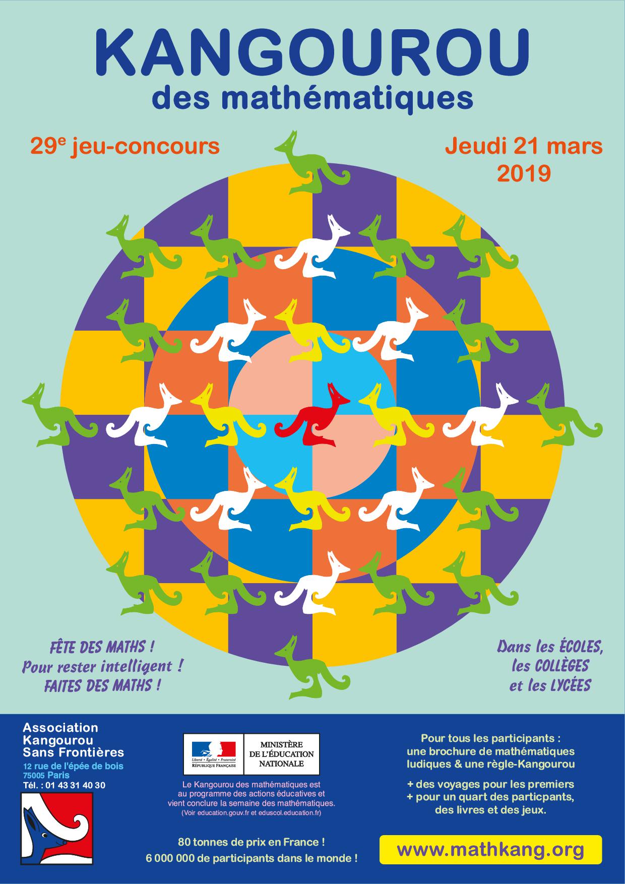 Affiche A4 Kangourou 2019